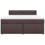vidaXL Sommier à lattes de lit avec matelas Marron foncé 180x200 cm