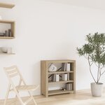 vidaXL Bibliothèque 3 niveaux 80x30x80 cm Bois solide d'acacia