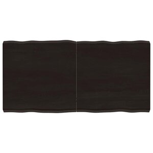 vidaXL Dessus de table bois massif traité bordure assortie