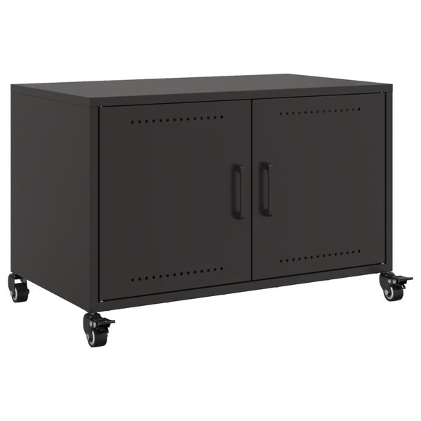 vidaXL Meuble TV noir 68x39x43 5 cm acier