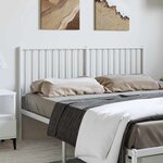 vidaXL Tête de lit de remplacement métal blanc 135 cm