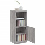 vidaXL Buffet avec lumières LED sonoma gris 41x37x100 cm