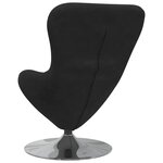 vidaXL Fauteuil œuf Noir 63 x 73 x 90 cm Velours