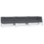 vidaXL Coussins de palette lot de 7 anthracite tissu