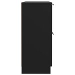 vidaXL Buffet noir 60x30x70 cm bois d'ingénierie