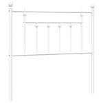 vidaXL Tête de lit métal blanc 90 cm