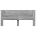 vidaXL Armoire tête de lit avec LED sonoma gris 220x16 5x103 5 cm