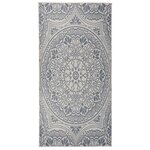 vidaXL Tapis à tissage plat d'extérieur 100x200 cm Motif bleu
