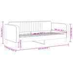 vidaXL Lit de repos bleu 100x200 cm velours
