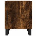 vidaXL Table de chevet chêne fumé 40x40x50 cm bois d'ingénierie