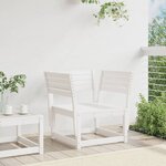 vidaXL Chaise de jardin blanc bois massif de pin