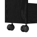 vidaXL Chariot de rangement étroit 3 niveaux Chêne noir Bois conçu
