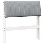 vidaXL Tête de lit capitonnée Gris clair 80 cm Pin massif