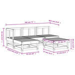 vidaXL Salon de jardin 5 Pièces bois massif de pin