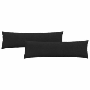 vidaXL Coussins de canapé 2 pc tissu Noir 145 x 40 cm