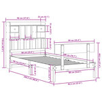 vidaXL Lit bibliothèque sans matelas 90x200 cm bois de pin massif