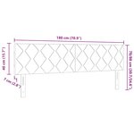 vidaXL Tête de lit LED Style Diamant Vert Foncé 180 cm en Velours