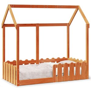 vidaXL Cadre de lit d'enfants forme de maison sans matelas 70x140 cm