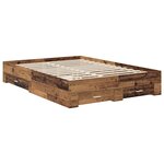 vidaXL Cadre de lit Bois ancien 140 x 190 cm Bois d'ingénierie