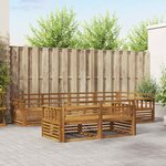 vidaXL Ensemble de canapés d'extérieur 7 Pièces Naturel