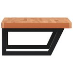 vidaXL Étagère de vasque murale acier et bois massif de hêtre