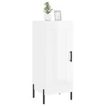 vidaXL Buffet Blanc brillant 34 5x34x90 cm Bois d'ingénierie