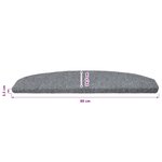vidaXL Tapis d'escalier auto-adhésifs 15 Pièces Gris clair