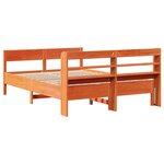 vidaXL Cadre de lit sans matelas cire marron 140x190cm bois pin massif