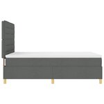 vidaXL Lit à ressorts avec matelas Gris foncé 140 x 190 cm tissu