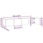 vidaXL Meubles TV muraux avec lumières LED 2 Pièces blanc 80x35x31 cm