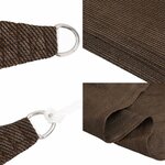 vidaXL Voile d'ombrage 160 g/m² Marron 4x4 m PEHD