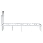vidaXL Cadre de lit métal sans matelas et tête de lit blanc 120x190 cm