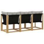 vidaXL Canapé d’extérieur milieu et coin avec coussin 3 Pièce Blanc