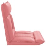 vidaXL Fauteuil de sol ajustable Rose Simili cuir