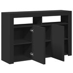 vidaXL Buffet avec lumières LED noir 115 5x30x75 cm