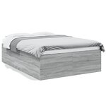 vidaXL Cadre de lit sans matelas sonoma gris 120x200 cm