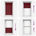 vidaXL Store plissé rouge bordeaux 70x150 cm largeur du tissu 69 4 cm