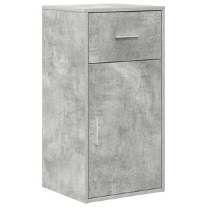 vidaXL Buffet avec tiroir Gris béton 38 x 34 x 75 cm