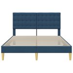 vidaXL Cadre de lit avec tête de lit Bleu 120 x 200 cm Tissu