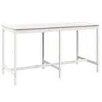 vidaXL Ensemble de bar de jardin 9 Pièces blanc bois de pin massif