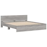 vidaXL Cadre de lit sans matelas sonoma gris 180x200 cm