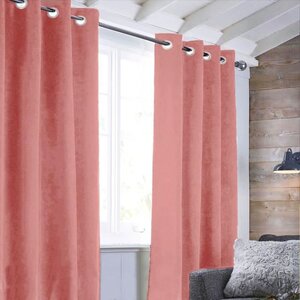 Rideau sueden 100% Polyester - Terra cotta - 140x250 cm
