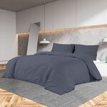 vidaXL Ensemble de housse de couette Anthracite 155x220 cm Microfibre