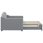 vidaXL Lit de jour avec gigogne sans matelas gris clair 80x200 cm