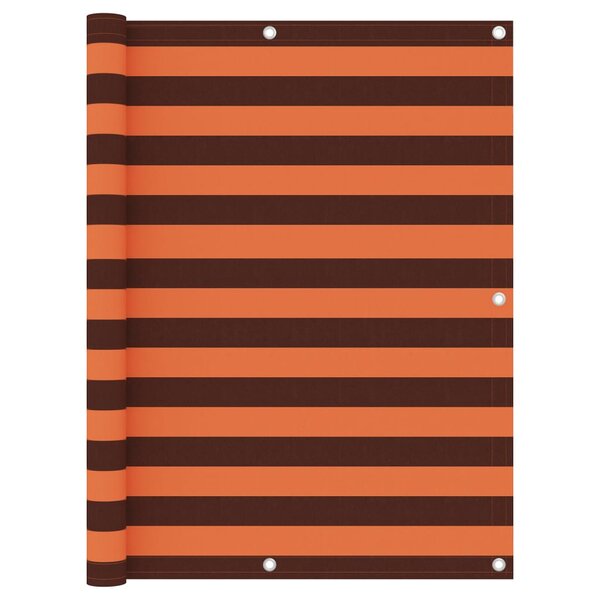 vidaXL Écran de balcon Orange et marron 120x600 cm Tissu Oxford