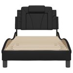 vidaXL Cadre de lit Viana sans matelas noir 90x190 cm similicuir