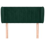 vidaXL Tête de lit avec oreilles Vert foncé 103x23x78/88 cm Velours