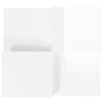 vidaXL Tables basses 2 Pièces blanc brillant bois d'ingénierie