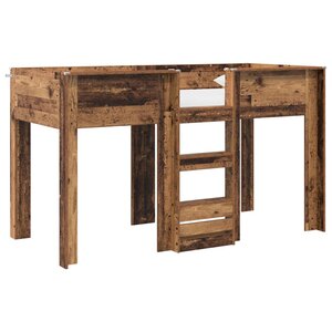 vidaXL Lit Superposé pour Enfants Bois ancien 75 x 190 cm