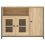 vidaXL Buffet chêne sonoma 100x35x75 cm bois d'ingénierie